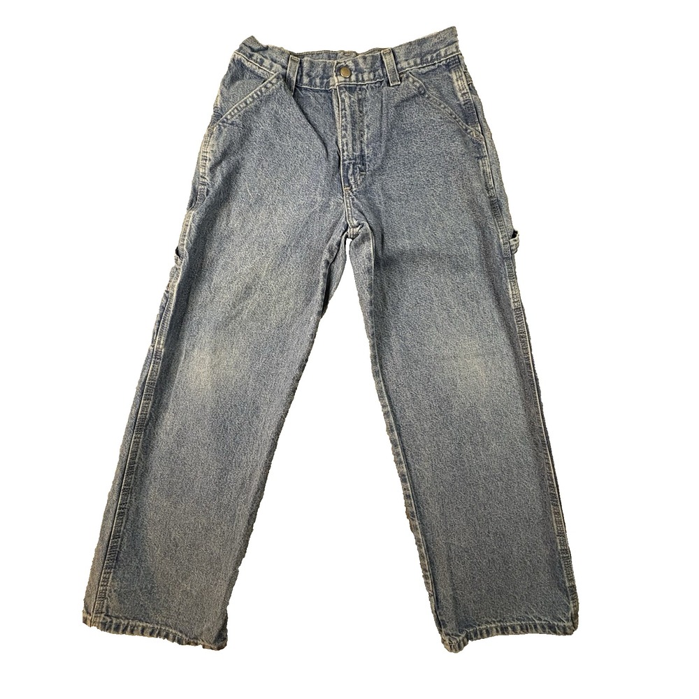 Wrangler‎ Boys 14 Regular (27x27) Blue Carpenter Cotton Jeans SEE DESCRIPTION